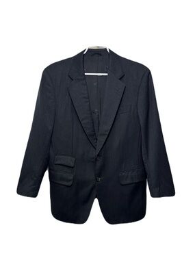 Burberry Vintage 90’s Black Sport Coat Blazer 100% Wool Men's Size 46R